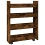 Narrow storage cart 4 levels smoked oak wood by , Kitchen and dining carts - Ref: Foro24-855263, Price: 57,62 €, Discount: %