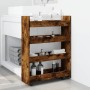 Schmaler Aufbewahrungswagen, 4 Ebenen, Eichenholz in Rauchoptik von , Küchen- und Speisewagen - Ref: Foro24-855263, Preis: 58...