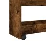 Narrow storage cart 4 levels smoked oak wood by , Kitchen and dining carts - Ref: Foro24-855263, Price: 57,62 €, Discount: %