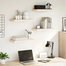 Floating shelves 4 units engineered wood 50x23.5x4 cm by , Shelves and shelves - Ref: Foro24-4010687, Price: 56,51 €, Discoun...