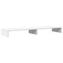 Wooden screen stand, white, 100x27x10 cm by , Computer bases and risers - Ref: Foro24-854652, Price: 31,67 €, Discount: %
