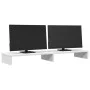 Wooden screen stand, white, 100x27x10 cm by , Computer bases and risers - Ref: Foro24-854652, Price: 31,67 €, Discount: %