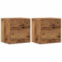 Bedside tables 2 units aged engineered wood 40x30x40 cm by , Nightstands - Ref: Foro24-855925, Price: 66,49 €, Discount: %