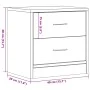 Bedside tables 2 units aged engineered wood 40x30x40 cm by , Nightstands - Ref: Foro24-855925, Price: 65,55 €, Discount: %