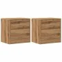 Bedside tables 2 units engineered wood brown oak 40x30x40 cm by , Nightstands - Ref: Foro24-855927, Price: 78,15 €, Discount: %