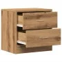 Bedside tables 2 units engineered wood brown oak 40x30x40 cm by , Nightstands - Ref: Foro24-855927, Price: 78,15 €, Discount: %