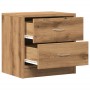 Zwei Nachttische aus braunem Eichenfurnierholz, 40x30x40 cm. von , Nachttische - Ref: Foro24-855927, Preis: 79,63 €, Rabatt: %