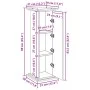 Gray Sonoma pedestal display with storage 31x30x90 cm by , Pot stands - Ref: Foro24-854612, Price: 66,09 €, Discount: %