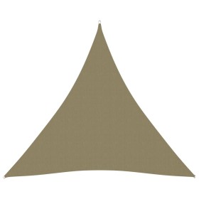 Toldo de vela triangular tela Oxford beige 3x3x3 m