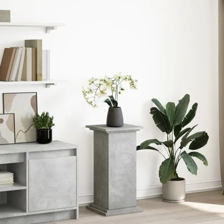 Gray concrete pedestal display with storage 31x30x60 cm by , Pot stands - Ref: Foro24-854619, Price: 47,73 €, Discount: %