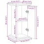 Gray concrete pedestal display with storage 31x30x60 cm by , Pot stands - Ref: Foro24-854619, Price: 47,73 €, Discount: %