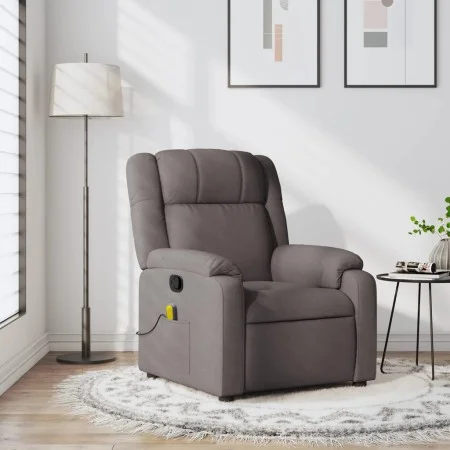 Reclining taupe gray fabric massage chair by , Armchairs - Ref: Foro24-373556, Price: 266,13 €, Discount: %