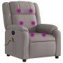 Reclining taupe gray fabric massage chair by , Armchairs - Ref: Foro24-373556, Price: 260,97 €, Discount: %