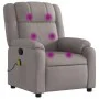 Reclining taupe gray fabric massage chair by , Armchairs - Ref: Foro24-373556, Price: 266,13 €, Discount: %