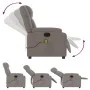 Reclining taupe gray fabric massage chair by , Armchairs - Ref: Foro24-373556, Price: 266,13 €, Discount: %