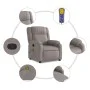 Reclining taupe gray fabric massage chair by , Armchairs - Ref: Foro24-373556, Price: 266,13 €, Discount: %