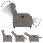Sillón reclinable de masaje eléctrico tela gris taupe de , Sillones - Ref: Foro24-3205198, Precio: 312,89 €, Descuento: %