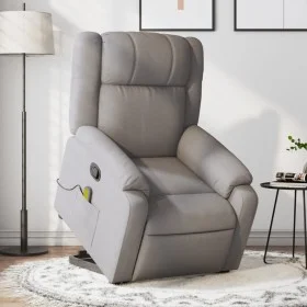 Verstellbarer Massage-Fernsehsessel aus grauem Taupe-Stoff. von , Sessel - Ref: Foro24-3205222, Preis: 352,05 €, Rabatt: %