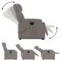 Verstellbarer Massage-Fernsehsessel aus grauem Taupe-Stoff. von , Sessel - Ref: Foro24-3205222, Preis: 343,81 €, Rabatt: %