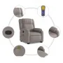 Verstellbarer Massage-Fernsehsessel aus grauem Taupe-Stoff. von , Sessel - Ref: Foro24-3205222, Preis: 343,81 €, Rabatt: %