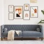 Chesterfield-Sofa mit 3 Plätzen und dunkelgrauen Samtkissen. von , Sofas - Ref: Foro24-372694, Preis: 332,06 €, Rabatt: %