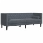 Sofá Chesterfield 3 plazas con cojines terciopelo gris oscuro by , Sofas - Ref: Foro24-372694, Price: 254,33 €, Discount: %