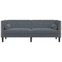 Sofá Chesterfield 3 plazas con cojines terciopelo gris oscuro by , Sofas - Ref: Foro24-372694, Price: 332,06 €, Discount: %