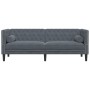 Sofá Chesterfield 3 plazas con cojines terciopelo gris oscuro by , Sofas - Ref: Foro24-372694, Price: 254,33 €, Discount: %