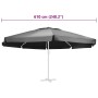 Tela de repuesto para sombrilla gris antracita 610 cm
