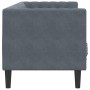 Sofá Chesterfield 3 plazas con cojines terciopelo gris oscuro by , Sofas - Ref: Foro24-372694, Price: 254,33 €, Discount: %