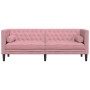 Sofá Chesterfield 3 plazas con cojines terciopelo rosa by , Sofas - Ref: Foro24-372696, Price: 311,35 €, Discount: %