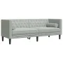 Set sofás Chesterfield con cojines 3 pzas terciopelo gris claro by , Sofas - Ref: Foro24-3209281, Price: 699,72 €, Discount: %