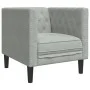 Set sofás Chesterfield con cojines 3 pzas terciopelo gris claro by , Sofas - Ref: Foro24-3209281, Price: 699,72 €, Discount: %