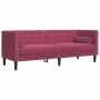 Set sofás Chesterfield con cojines 2 pzas terciopelo rojo tinto by , Sofas - Ref: Foro24-3209295, Price: 628,29 €, Discount: %