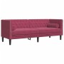 Set sofás Chesterfield con cojines 2 pzas terciopelo rojo tinto by , Sofas - Ref: Foro24-3209295, Price: 584,32 €, Discount: %