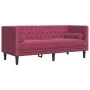 Set sofás Chesterfield con cojines 2 pzas terciopelo rojo tinto by , Sofas - Ref: Foro24-3209295, Price: 628,29 €, Discount: %