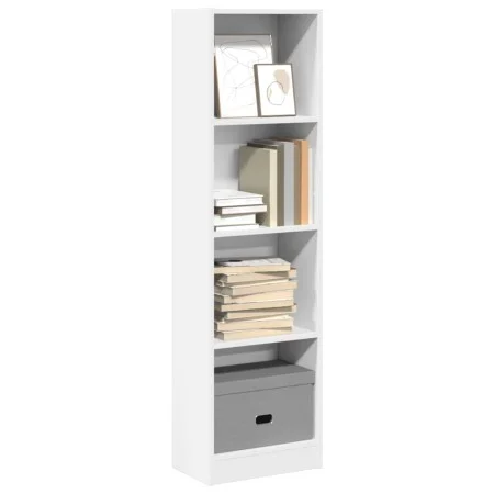 Estantería de madera de ingeniería blanca 40x24x143 cm de , Librerías y estanterías - Ref: Foro24-857783, Precio: 43,41 €, De...