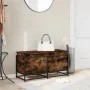 Aufbewahrungsbox mit Deckel aus geräucherter Eichenholz 100x40x51,5 cm. von , Aufbewahrungskörbe - Ref: Foro24-848806, Preis:...