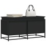 Aufbewahrungsbox mit Holzdeckel, Schwarz, 100x40x51,5 cm. von , Aufbewahrungskörbe - Ref: Foro24-848804, Preis: 87,89 €, Raba...