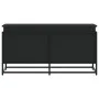 Aufbewahrungsbox mit Holzdeckel, Schwarz, 100x40x51,5 cm. von , Aufbewahrungskörbe - Ref: Foro24-848804, Preis: 86,58 €, Raba...