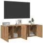 Wand-TV-Möbel, 2 Einheiten, handgefertigte Eiche, 60x30x41 cm. von , TV-Möbel - Ref: Foro24-857665, Preis: 71,84 €, Rabatt: %