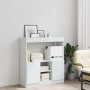 Aparador de madera de ingeniería blanco 92x33x100 cm by , Bookcases and shelves - Ref: Foro24-855124, Price: 80,77 €, Discoun...
