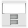 Aparador de madera de ingeniería blanco 92x33x100 cm by , Bookcases and shelves - Ref: Foro24-855124, Price: 80,77 €, Discoun...