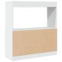 Aparador de madera de ingeniería blanco 92x33x100 cm by , Bookcases and shelves - Ref: Foro24-855124, Price: 80,77 €, Discoun...
