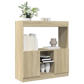 Ingeneering Holz Sideboard Eiche Sonoma 92x33x100 cm von , Bücherregale und Regale - Ref: Foro24-855126, Preis: 71,98 €, Raba...