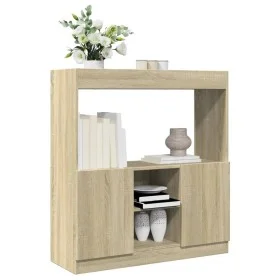 Ingeneering Holz Sideboard Eiche Sonoma 92x33x100 cm von , Bücherregale und Regale - Ref: Foro24-855126, Preis: 71,08 €, Raba...