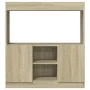 Aparador de madera de ingeniería roble Sonoma 92x33x100 cm de , Librerías y estanterías - Ref: Foro24-855126, Precio: 71,08 €...