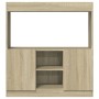 Ingeneering Holz Sideboard Eiche Sonoma 92x33x100 cm von , Bücherregale und Regale - Ref: Foro24-855126, Preis: 71,98 €, Raba...