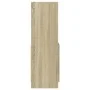 Aparador de madera de ingeniería roble Sonoma 92x33x100 cm de , Librerías y estanterías - Ref: Foro24-855126, Precio: 71,08 €...