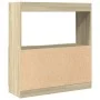 Aparador de madera de ingeniería roble Sonoma 92x33x100 cm de , Librerías y estanterías - Ref: Foro24-855126, Precio: 71,08 €...